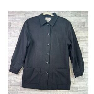 Worthington‎ 100% Pure New Wool Woolmark Black Jacket Size 6